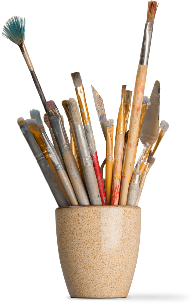 acrylic paint brushes